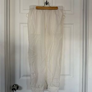 Zara Cream Elastic Waist Trousers